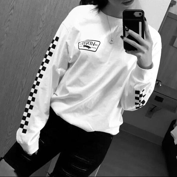 vans long sleeve checkered